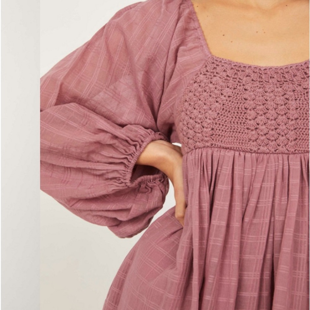 Free People Ari Mini Dress in Dusty Pink - Picture 4 of 11